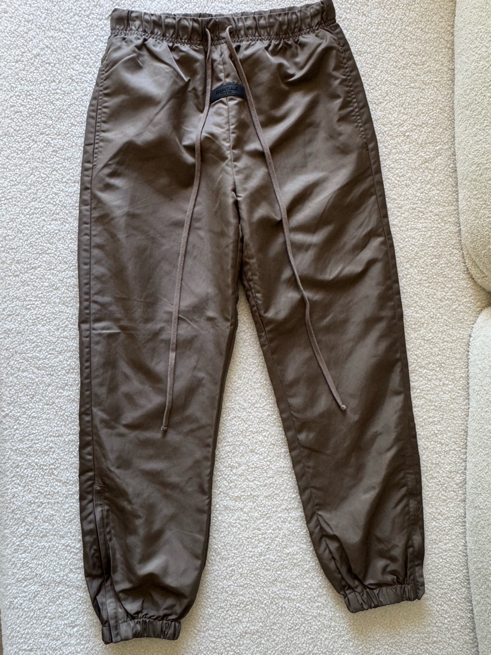 Fear of God Essentials Olive Green Track Jogger Pants Size Small